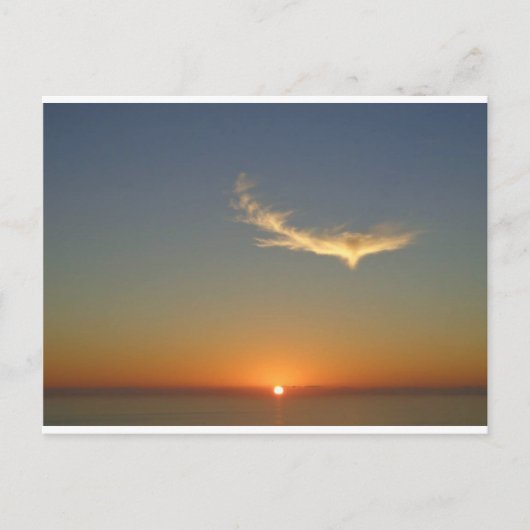 Carte Postale coucher de soleil d'ange (Devant)