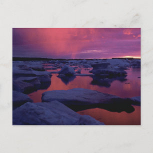 Carte Postale Coucher de soleil dans la baie d'Hudson, Canada