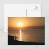 Carte Postale Coucher de soleil dans la mer morte (Devant / Derrière)