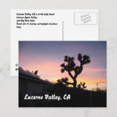 Carte Postale Coucher de soleil dans la vallée de Lucerne (Devant / Derrière)