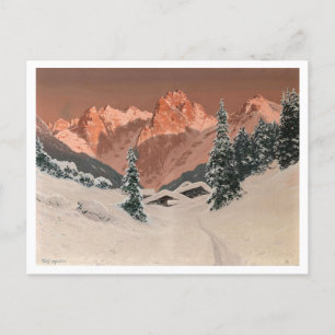 Carte Postale Coucher de soleil dans le Kaisertal, Montagnes nei