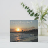 Carte Postale Coucher de soleil dans les îles Galapagos (Debout devant)