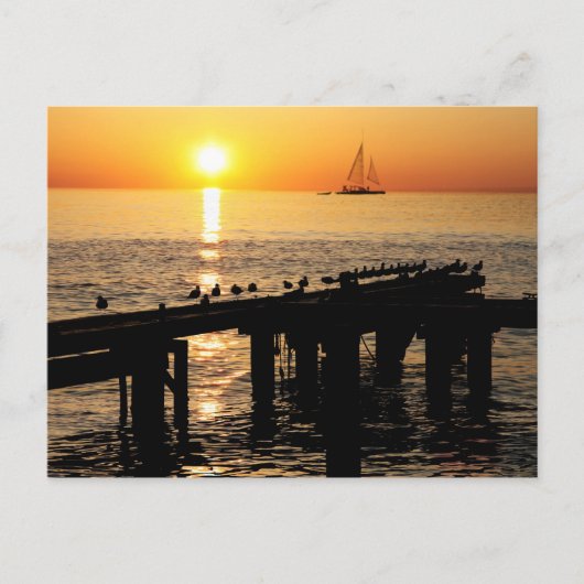 Carte Postale Coucher de soleil d'Aruba (Devant)