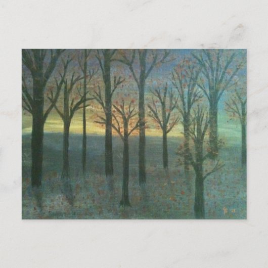Carte Postale Coucher de soleil d'automne (Devant)