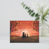 Carte Postale Coucher de soleil d'automne (Debout devant)