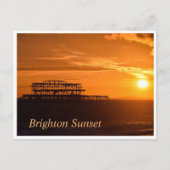 Carte Postale Coucher de soleil de Brighton (Devant)