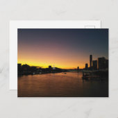 Carte postale coucher de soleil de Brisbane (Devant / Derrière)