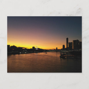 Carte postale coucher de soleil de Brisbane
