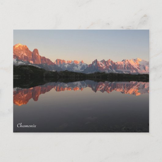 Carte Postale Coucher de soleil de Chamonix Lac de Cheserys (Devant)