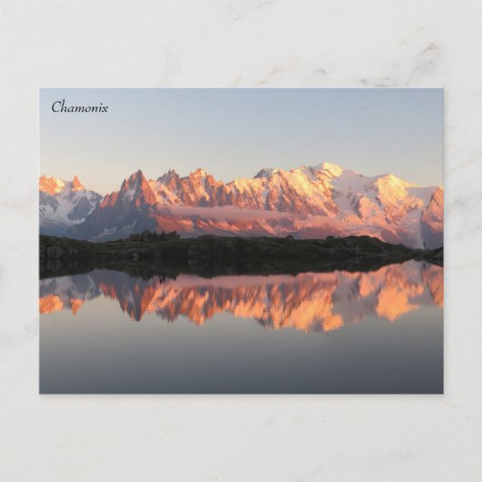 Carte Postale Coucher de soleil de Chamonix Lac de Cheserys (Devant)