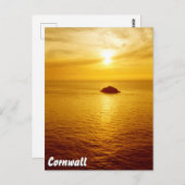 Carte Postale coucher de soleil de Cornwall (Devant / Derrière)