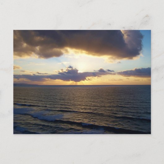 Carte Postale Coucher De Soleil De Cornwall Près De Saint Agnes (Devant)