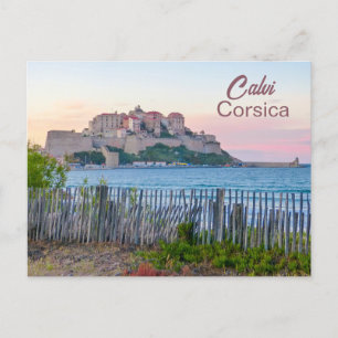 Carte Postale Coucher de soleil de Corse Calvi