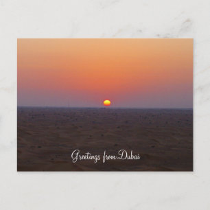 Carte Postale coucher de soleil de dubaï
