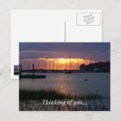 Carte Postale Coucher de soleil de Folly River (Devant / Derrière)