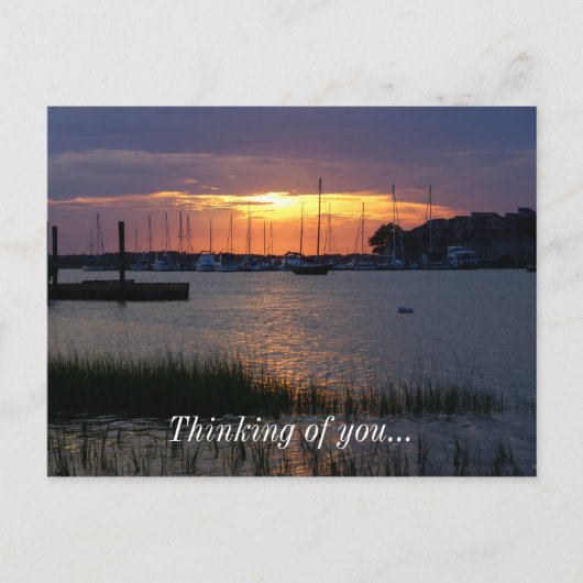 Carte Postale Coucher de soleil de Folly River (Devant)