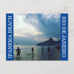 Carte Postale coucher de soleil de football ipanema