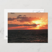 Carte Postale Coucher de soleil de Galveston (Devant / Derrière)