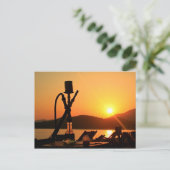 Carte Postale Coucher de soleil de Hookah (Debout devant)