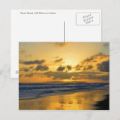 Carte Postale Coucher de soleil de Kauai avec Nihau sur Horizon (Devant / Derrière)