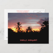 Carte Postale Coucher de soleil de Kihei (Devant / Derrière)