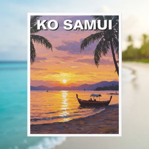 Carte Postale Coucher de soleil de Ko Samui Thaïlande