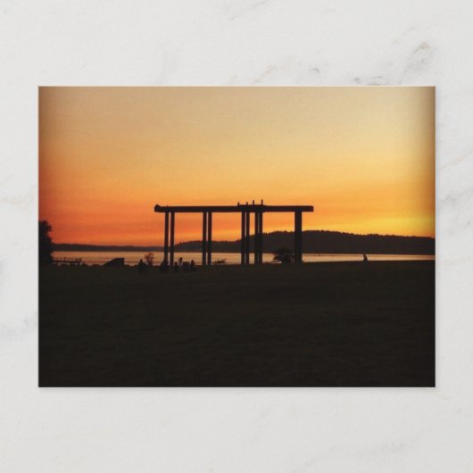 Carte postale - Coucher de soleil de la baie Chamb (Devant)