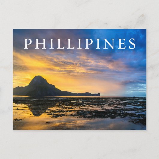 Carte Postale Coucher De Soleil De La Baie D'El Nido (Devant)