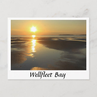 Carte Postale Coucher de soleil de la baie Wellfleet Cape Cod