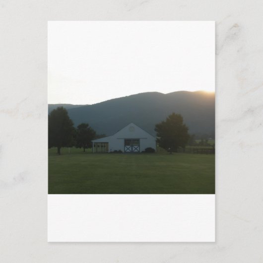 Carte Postale Coucher de soleil de la ferme Blue Ridge (Devant)