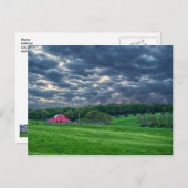 Carte Postale Coucher de soleil de la ferme nuageuse d'Ozarks (Devant / Derrière)