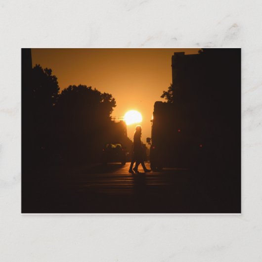 Carte Postale Coucher de soleil de la Journée de la Humidité sur (Devant)