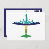 Carte Postale coucher de soleil de la ligne aérienne dc 6 (Devant / Derrière)