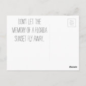 Carte Postale Coucher de soleil de la mer de Floride (Dos)