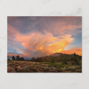 Carte Postale Coucher de soleil de la montagne Mammoth du Sommet