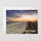 Carte Postale Coucher de soleil de la plage de Pensacola (Devant / Derrière)