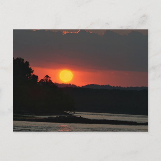 Carte Postale Coucher de soleil de la rivière Ohio (Devant)
