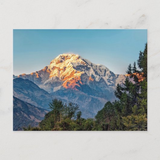 Carte Postale Coucher de soleil de l'Annapurna (Devant)