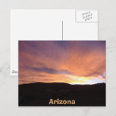 Carte Postale Coucher de soleil de l'Arizona (Devant / Derrière)