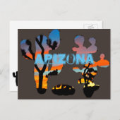Carte Postale Coucher de soleil de l'Arizona (Devant / Derrière)