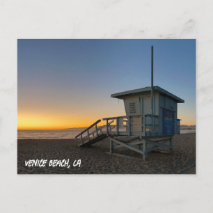 Carte Postale Coucher de soleil de l'heure d'or - Venice Beach, 