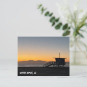 Carte Postale Coucher de soleil de l'heure d'or - Venice Beach, (Debout devant)