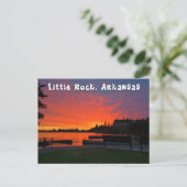 Carte Postale Coucher de soleil de Little Rock Arkansas (Debout devant)