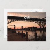 Carte Postale Coucher de soleil de l'Ohio (Devant / Derrière)