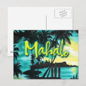 Carte Postale Coucher de soleil de Mahalo (Devant / Derrière)