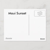 Carte Postale Coucher de soleil de Maui (Dos)