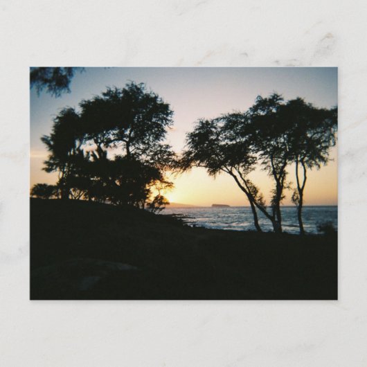 Carte Postale Coucher de soleil de Maui (Devant)
