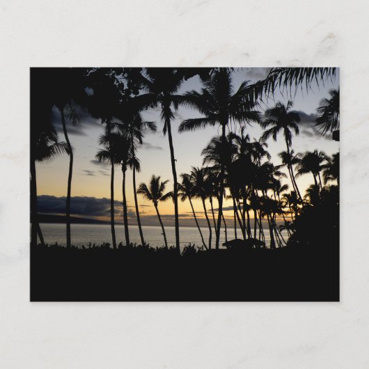Carte Postale Coucher de soleil de Maui (Devant)