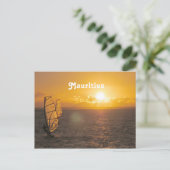 Carte Postale Coucher de soleil de Maurice (Debout devant)