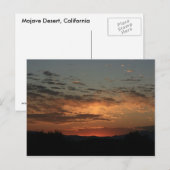 Carte Postale coucher de soleil de Mojave (Devant / Derrière)